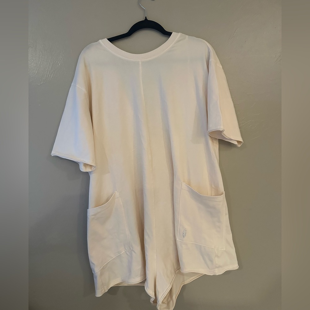 Free people Casual Cream jumpsuit with Pockets